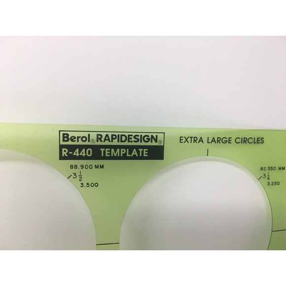 Berol RapiDesign R-440 XL Circles Metric Conversion Templates R556 Org Chart - Picture 4 of 4